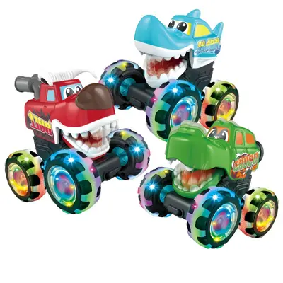 Press-and-Go Light-Up Monster Truck Toy with Inertia Wheels