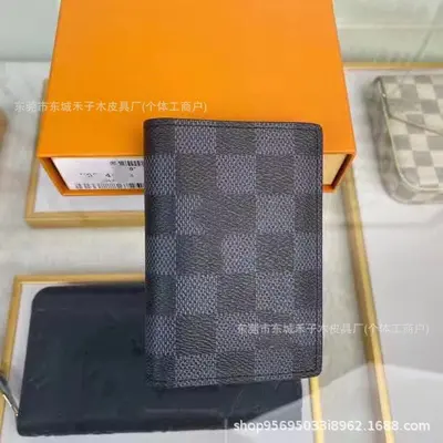 欧洲经典外贸钱包时尚爆款老花格子短款高品质护照本卡夹零钱卡包 - 9