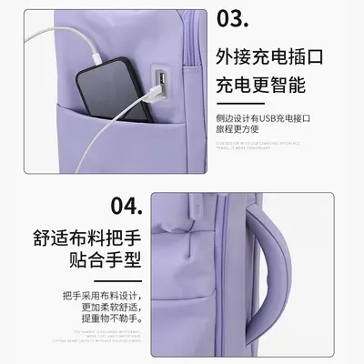 Original manufacturer luggage trolley bag new model cabin size suitcase 20 inch nylon fabric bag ultra-light coded travel bag