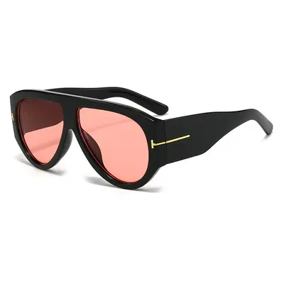 Damen-Sonnenbrille, große Pilotenform, Retro-Design, UV-Schutz - 10