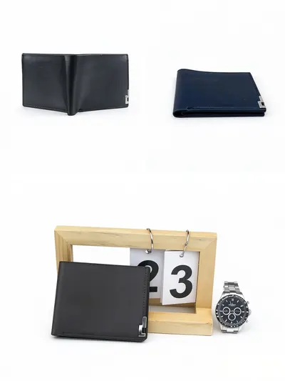 Men's Leather Wallet with Passport Holder and Large Capacity - 4