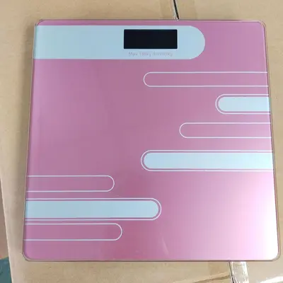Digital bathroom scale rechargeable glass surface precise measurement - 8