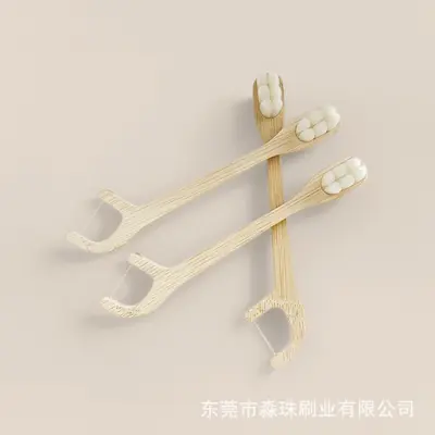 跨境爆珠牙刷一次性户外旅行牙刷迷你便携牙刷牙线漱口水套装批发