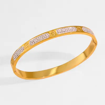 Titanstahl Armband Goldfarbe, langlebige Beschichtung - 7