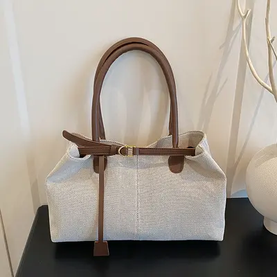 Women's Underarm Large Bag 2025, Korean Retro Style, Fabric Single-Shoulder - 3