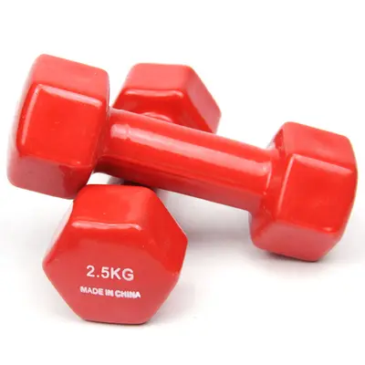 Hexagonal dumbbell set for women, colorful