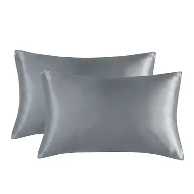 Solid Color Imitation Silk Satin Pillowcase, Envelope Style - 8