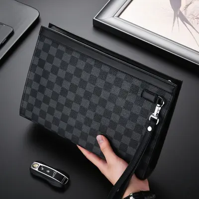 Men's Clutch Bag, Large Capacity, Casual Business Envelope Style - 7