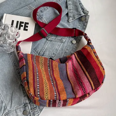 Ethnic Style Large Crossbody Dumpling Bag, 2024 New Season - 8