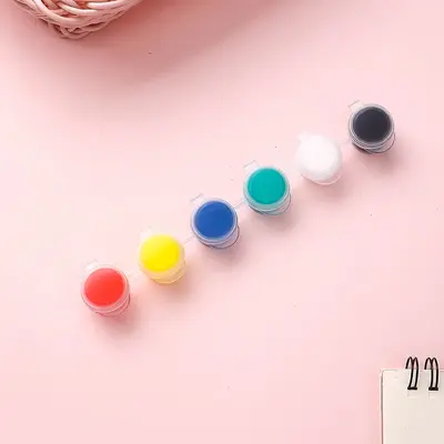 3ml Akrilik Boya Kalemi 12 Renk Bağlı Boya Fırça Seti Çocuk DIY Karalamalar Uçurtma Maske Boyama Boyası - 11