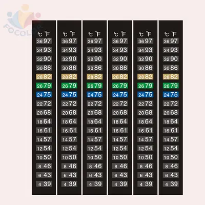 LCD Akvaryum Termometresi, Balık Tankı Sıcaklık Etiketi, Renk Değiştiren