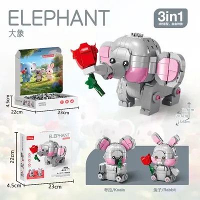 Lego-Compatible Building Blocks, Animal Transformer Set for Children - 7