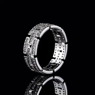 Zircon Open Ring for Women, Bright and Elegant