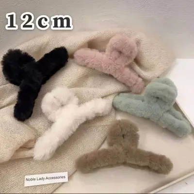 Plüsch-Haarspange hochwertiger koreanischer Stil große 12 cm Haarspange für die Rückseite des Kopfes Haiclip faule Haarspange - 3