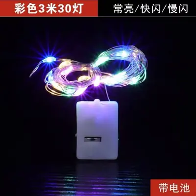 Farbige LED-Lichterketten mit frischen Blumen, Weihnachtsdekoration, Kupferdrahtlichter, LED-Lichtstreifen, bunte Lichterketten für Nachtmärkte, Marktstand-Großhandel, kleine Lichterketten - 12