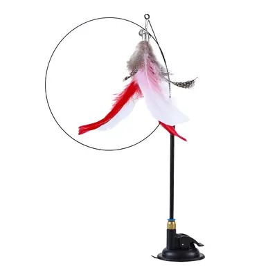 Strong Suction Cup Cat Teaser Wand, Detachable Long Pole, Self-Play - 6