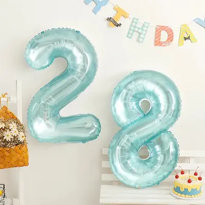 32 inç Mavi Kristal Jöle Sayı Balonu Doğum Günü Partisi