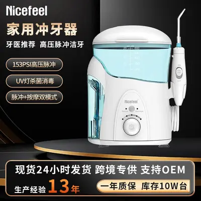 工厂OEM成人家用台式洗牙器 按摩脉冲双模式洁牙器跨境电动冲牙器
