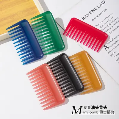 Wide-Tooth 3D Hair Smoothing Comb, Portable Plastic Card Comb