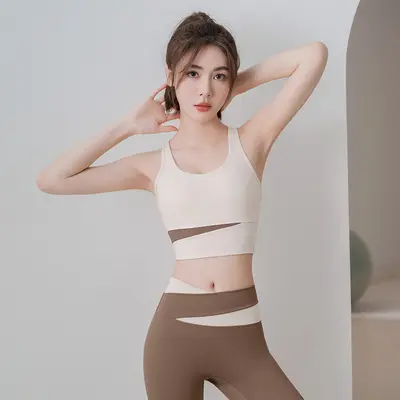 Women's Yoga Set with Bra and Vest, Quick-Dry Pilates Wear - 3
