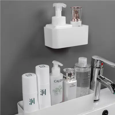Duvara monte saklama kutusu depolama rafı saklama kutusu mutfak banyo yumruksuz cep telefonu tutucu sınır ötesi plastik düzenleme kutusu