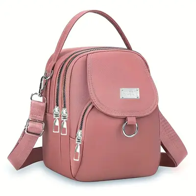 Nylon Women's Crossbody Bag with Multiple Compartments - 12