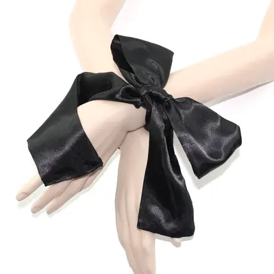 Sexy Satin Blindfold, Extra-Long, Light-Blocking, Solid Color - 3