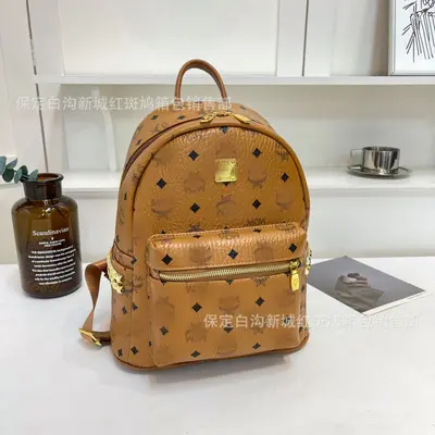 Printed Unisex Backpack with Metal Studs for Travel and School - 7