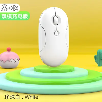 跨境工厂无线鼠标双模蓝牙轻音充电轻巧携带平板电脑通用现货批发 - 7