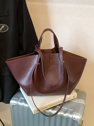 2025 Autumn Winter Retro Single Shoulder Tote Bag
