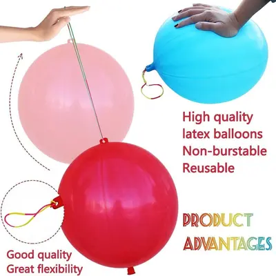 Elastischer Prallball, verdickter Latex, mehrfarbig, Kinder-Handprallball - 10