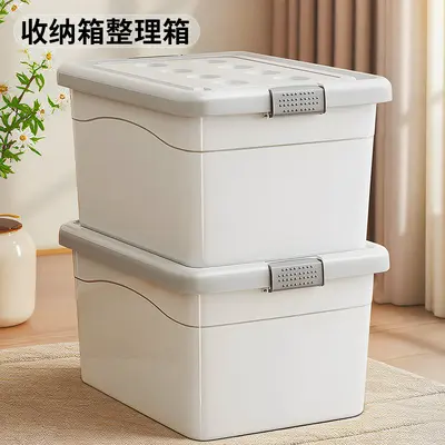 塑料收纳箱家用衣服玩具书本整理箱储物箱收纳盒储物盒 - 1
