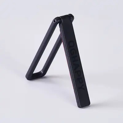 QGHAPPY unsichtbare Rückklebeetiketten-Halterung, klappbar, Metallausführung, selbstklebend, tragbarer Ring, magnetische Schnalle, kabellos aufladbar, ultradünner Ständer - 7