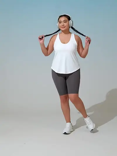 Damen-Yoga-Shorts mit hohem Bund, Sommer, Plus Size - 4