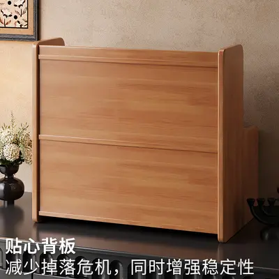 Solid Wood Cosmetics Storage Rack, Vanity Organizer, Jewelry Shelf
