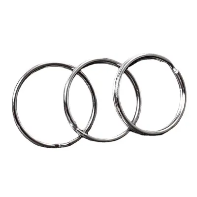 Nickel-Plated Iron Key Ring, Multiple Sizes, Split Ring