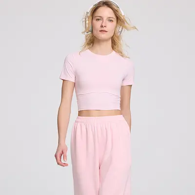Women's Yoga Top, High Elasticity, Short Sleeve, Breathable - 3