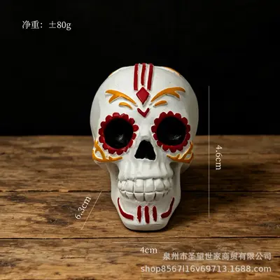 Halloween Skull Desktop Ornament, Decorative Small Figure - 8
