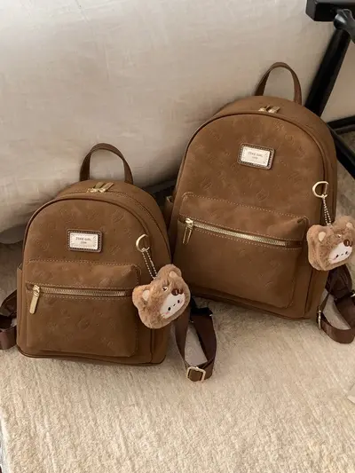 Embossed Fashion Backpack, Large Capacity for Students and Commuting - 4