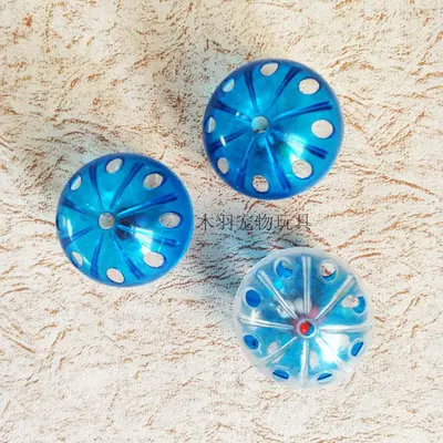 Transparent Plastic Two-Color Cat Ball Toy