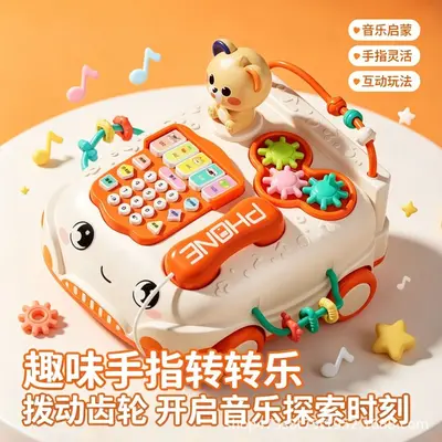 可爱益智早教批发玩具儿童科教宝宝趣味电话机故事机多功能推车