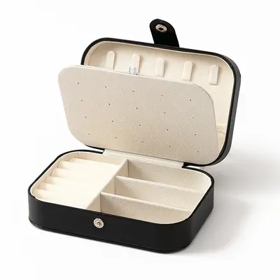 Tägliche Luxus-Schmuckschatulle Ohrring-Halsketten-Ring-Aufbewahrungsbox Großhandel Doppelschicht tragbare Anti-Oxidations-Schmuckaufbewahrungsbox - 7