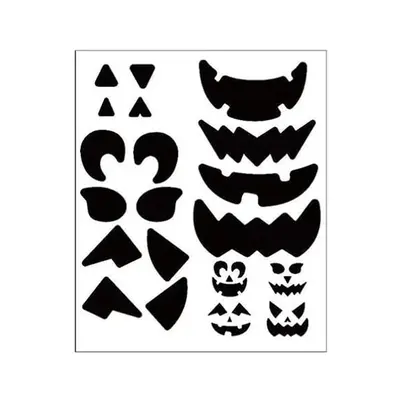 Halloween Pumpkin Face Decoration Stickers, Self-Adhesive - 7