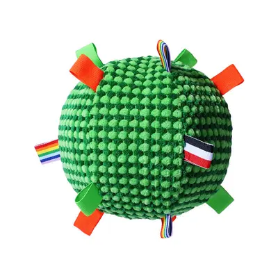 Dog toy with bell ball, sound-making, durable, plush