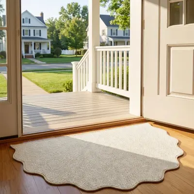 Taklit Sisal Oturma Odası Halısı, Kaymaz, Kedi Tırmalamasına Dayanıklı