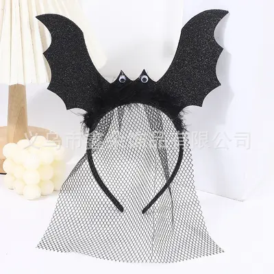 Halloween Sequin Realistic Bat Headband for Women Party Hair Accessory