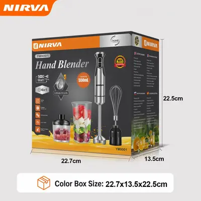 Nirva Crossborder 4in1 Avrupa-Amerika Standardı 500W Blender Mutfak Şefi Makinesi Karıştırıcı Çubuk Doğrayıcı Ette Kıyma Makinesi - 4