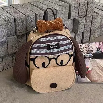 Korean Style Cartoon Puppy Backpack for Women, Large Capacity Student Schoolbag - 7
