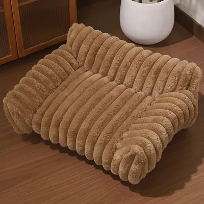 Yeni evcil hayvan kanepe yuvası kalınlaşmış tavşan peluş büyük köpek yuvası kedi yuvası büyük evcil hayvan yuvası rahat kedi ve köpek yatağı - 9