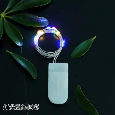 LED ışık dizisi, düğme pilli kutu, 1 metre 20 LED, hediye kutusu dekorasyonu için - 10
